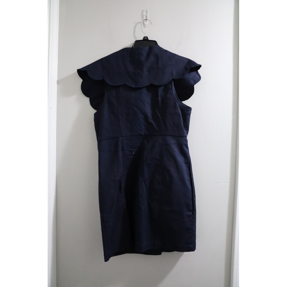 English Factory Navy Scallop Collar Button-Front Mini Dress - Picture 5 of 5